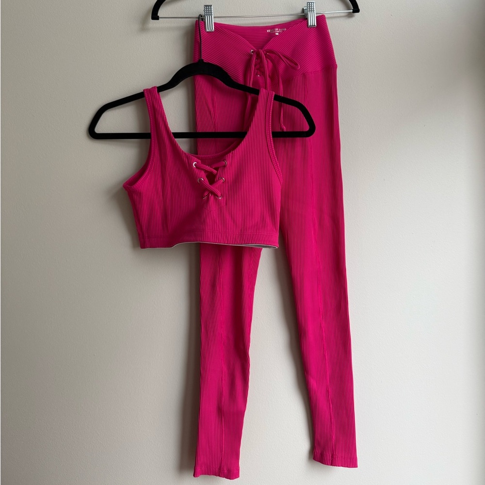 NWOT YEAR OF OURS HOT PINK MATCHING SET